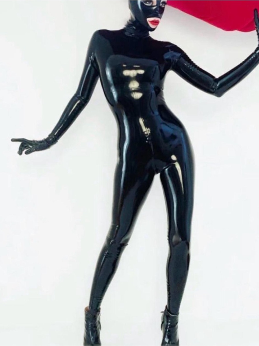 Jane Doe latex catsuit
